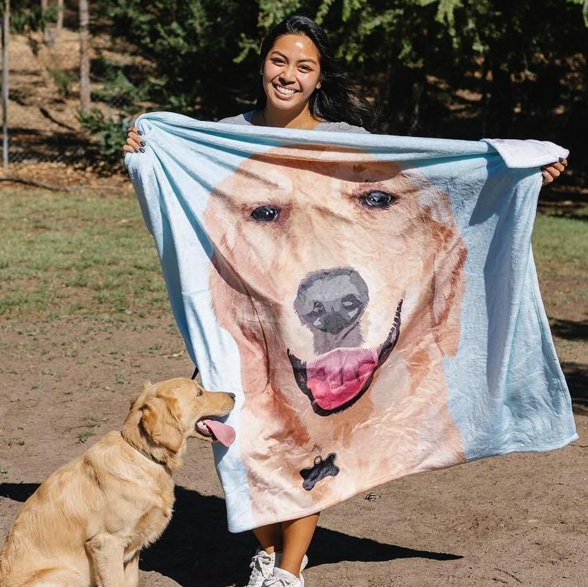 Personalized Throw Blanket with Your Pet Photo - Giftlab