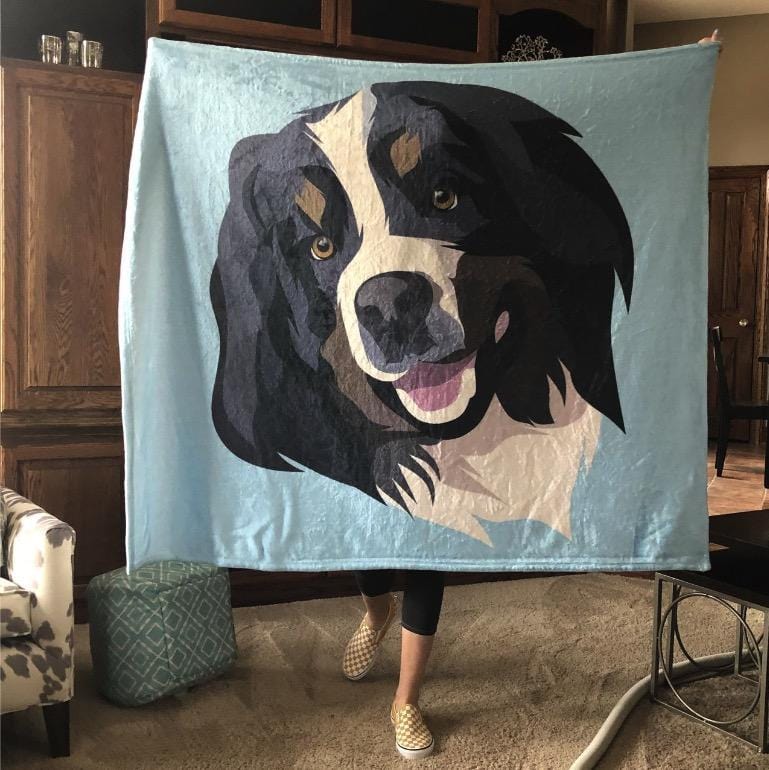 Custom Pet Blanket Photo Memorial Gifts - Giftlab