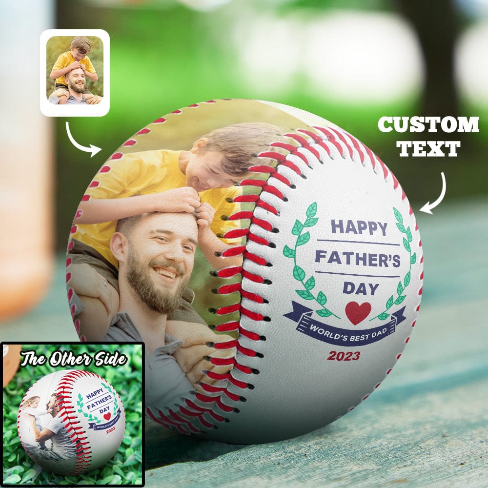Custom Photo Engraved Baseball Creative Sports Gifts for Father - Giftlab