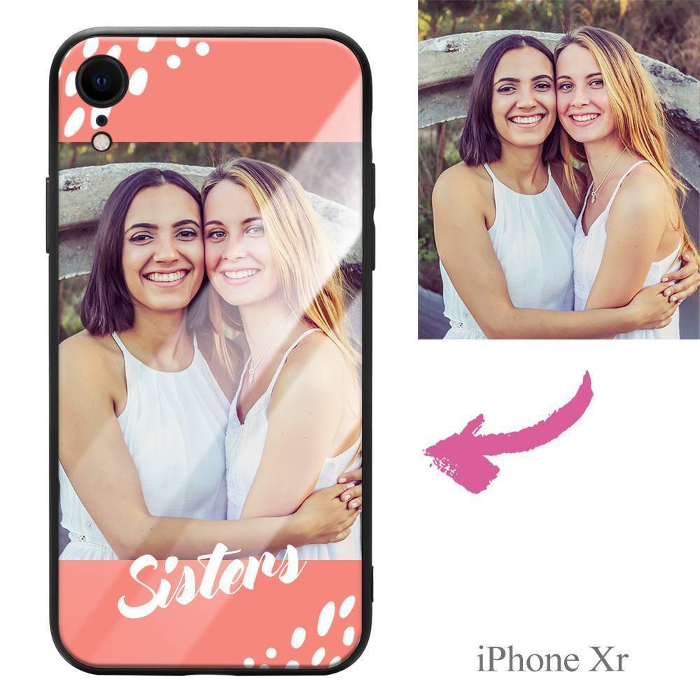 iPhoneXr Custom Sisters Photo Protective Phone Case - Giftlab