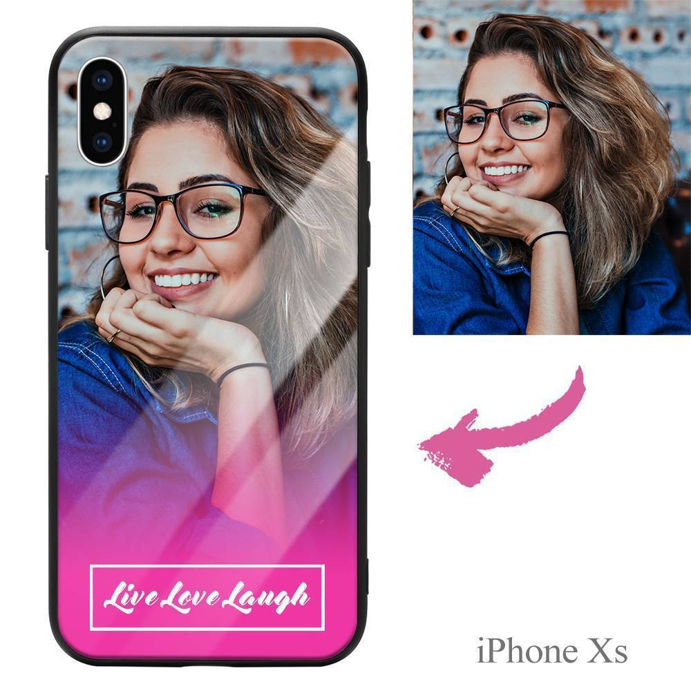 iPhoneXs Custom Live Love Laugh Photo Protective Phone Case - Giftlab