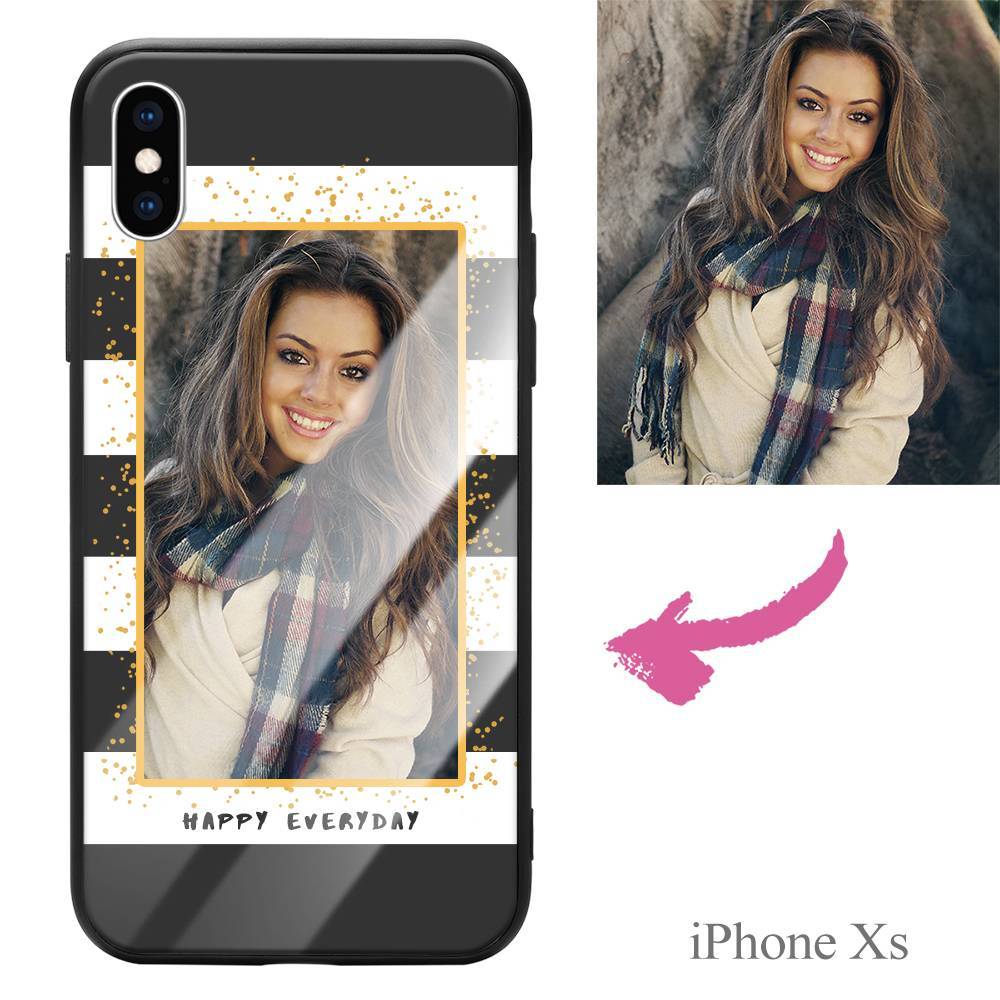 iPhoneXs Custom Happy Everyday Photo Protective Phone Case - Giftlab