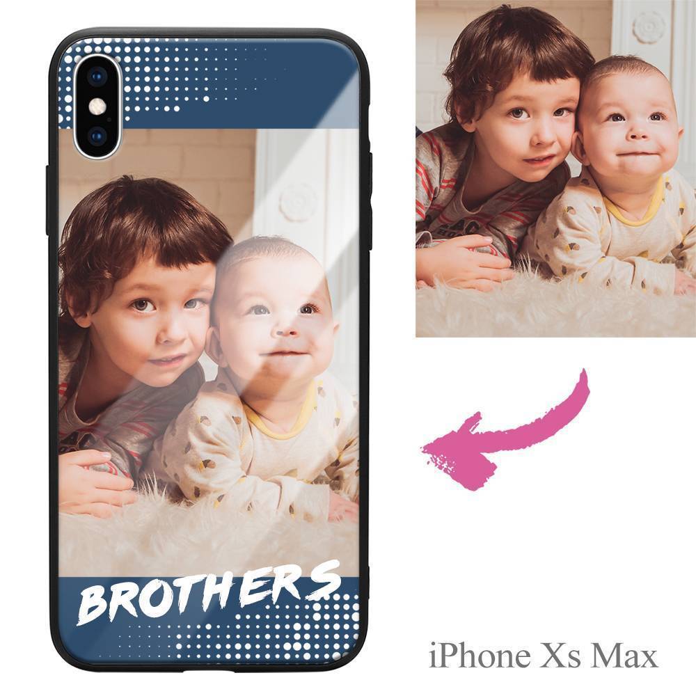 iPhoneXs Max Custom Brothers Family Photo Protective Phone Case - Giftlab
