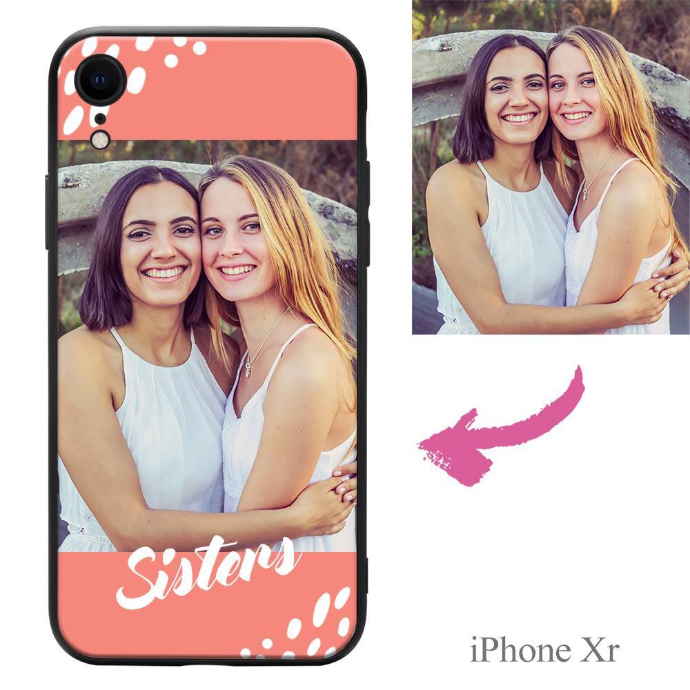 iPhoneXr Custom Sisters Photo Protective Phone Case - Giftlab