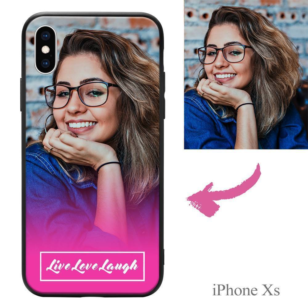iPhoneXs Custom Live Love Laugh Photo Protective Phone Case - Giftlab
