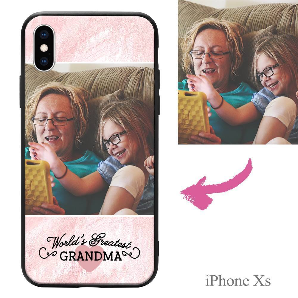 iPhoneXs Custom Grandma Photo Protective Phone Case - Giftlab