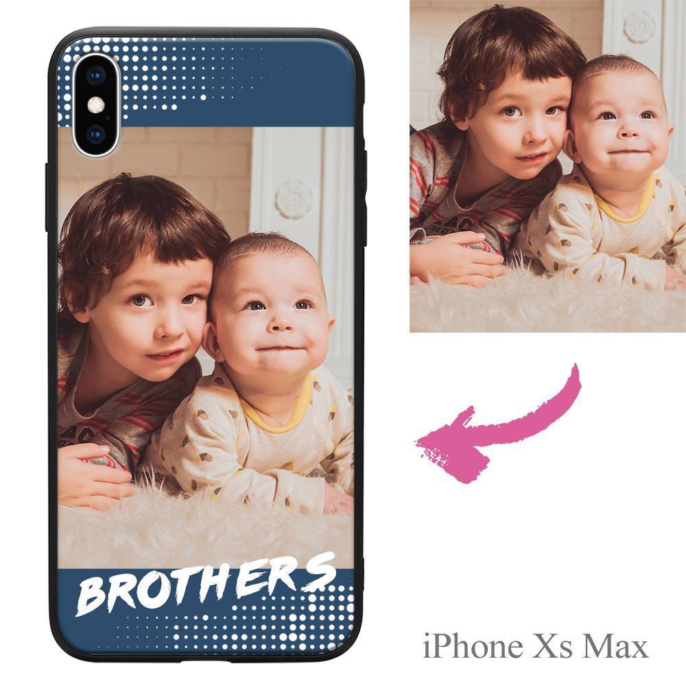 iPhoneXs Max Custom Brothers Family Photo Protective Phone Case - Giftlab
