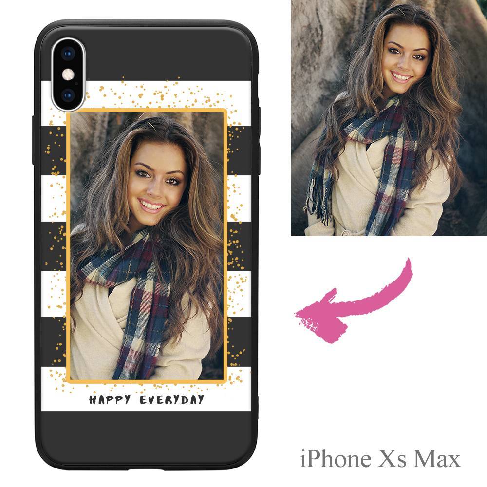iPhoneXs Max Custom Happy Everyday Photo Protective Phone Case - Giftlab