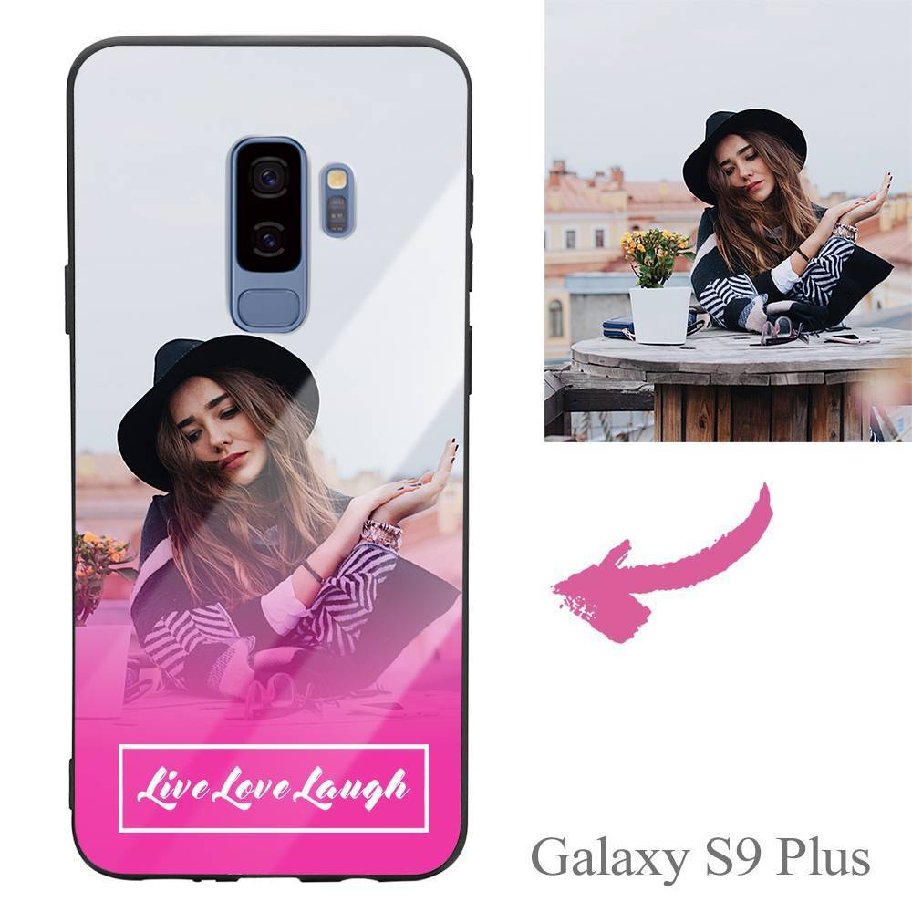 Galaxy S9 Plus Custom Live Love Laugh Photo Protective Phone Case - Giftlab
