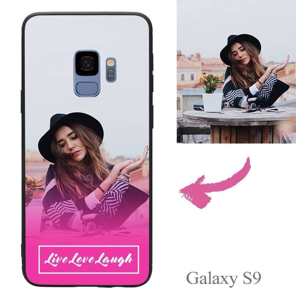 Galaxy S9 Custom Live Love Laugh Photo Protective Phone Case - Giftlab