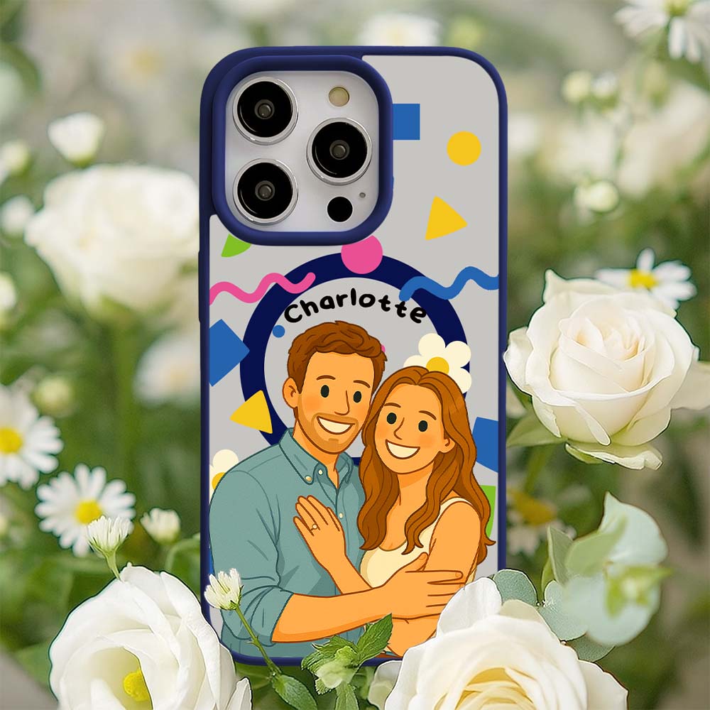 Custom Drawing Cartoon Black Phone Case