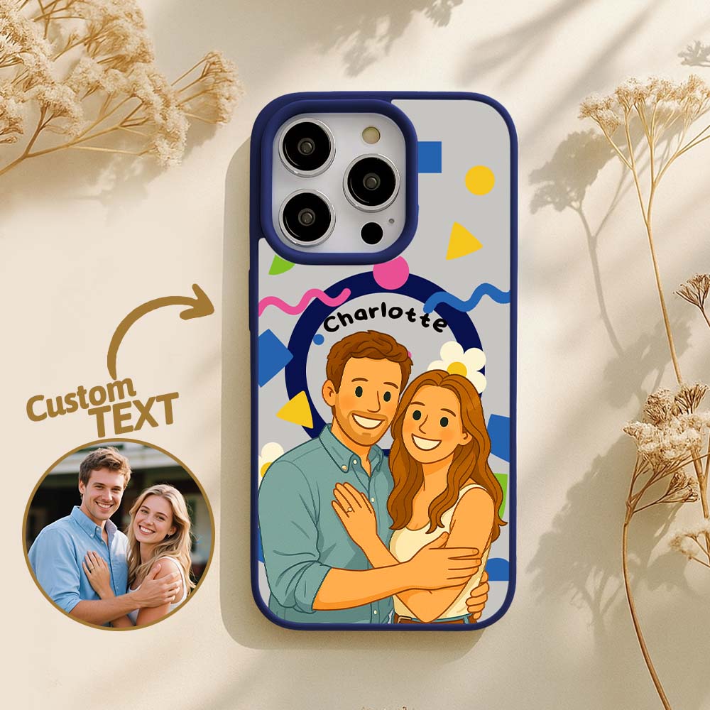 Custom Drawing Cartoon Black Phone Case