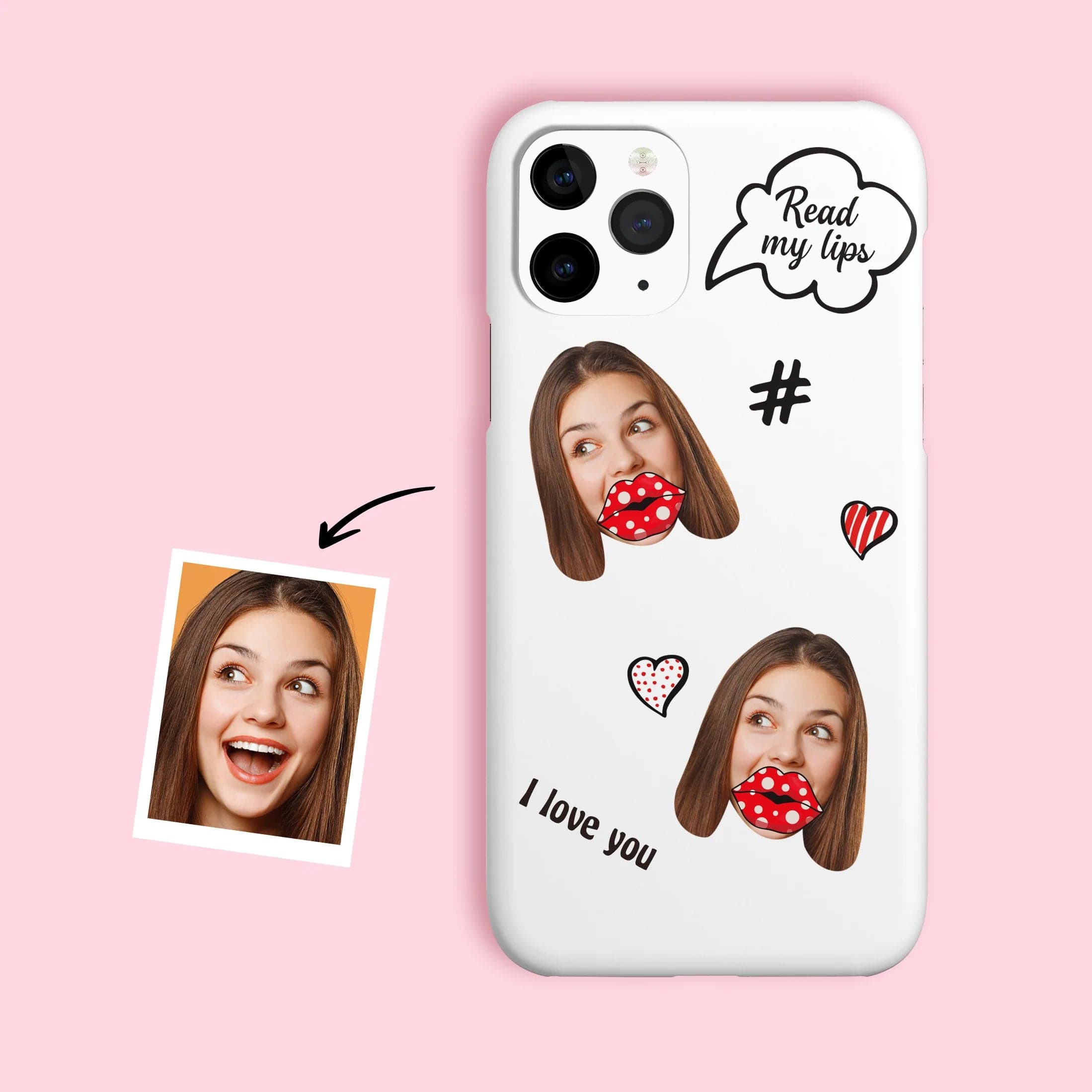 Valentines Gift Custom Photo Phone Case Read My Lips iPhone Case - Giftlab