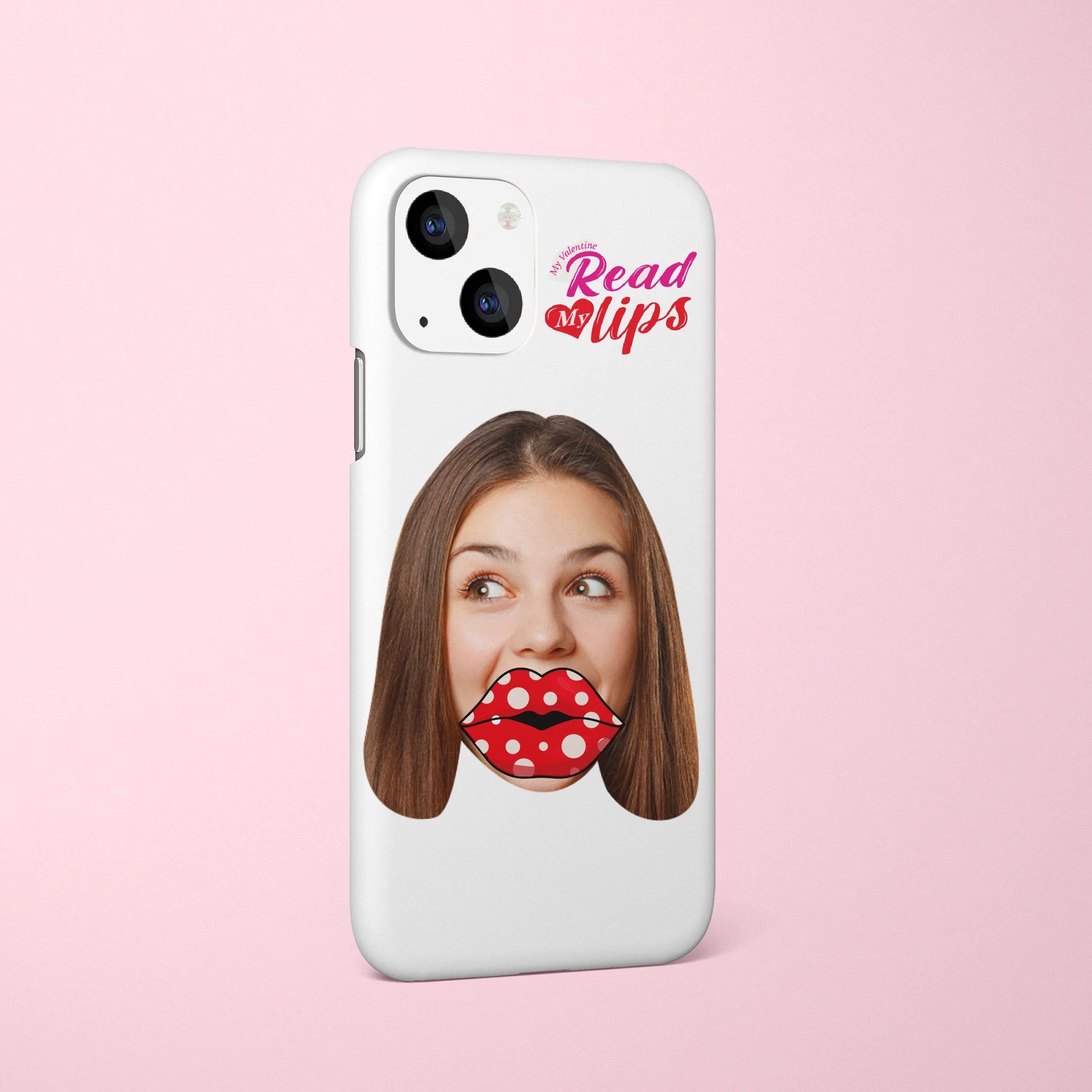Valentines Gift Custom Photo Phone Case Funny Read My Lips iPhone Case - Giftlab
