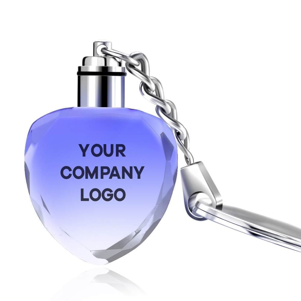 Business Gift Custom Light Keychain - Heart Shape - Giftlab