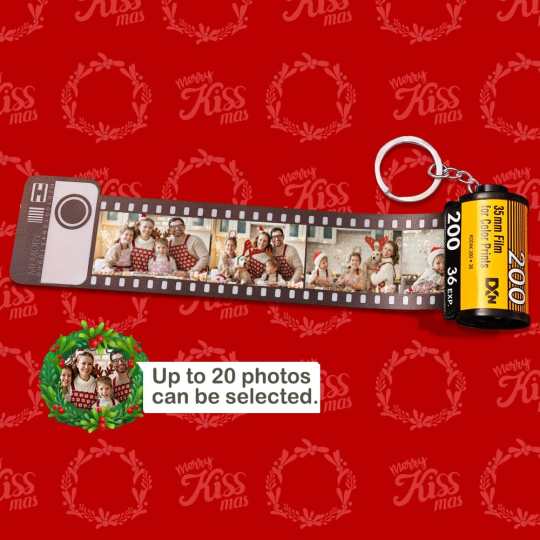 GiftLAB Custom Camera Roll Keychain Personalized Film Keychain Christmas Gift