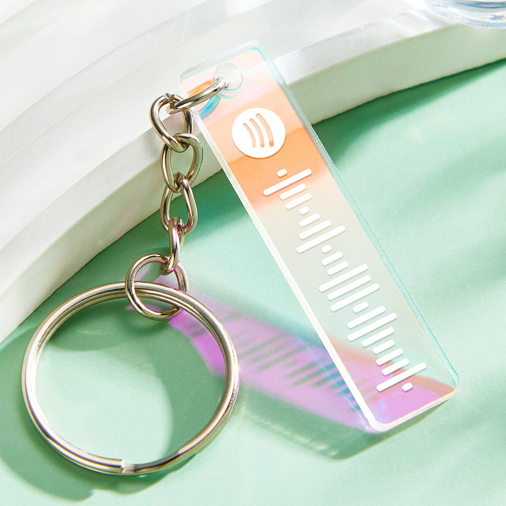 Custom Scannable Spotify Code Keychain Transparent Gradient Color  Acrylic Keychain Creative Gift - Giftlab