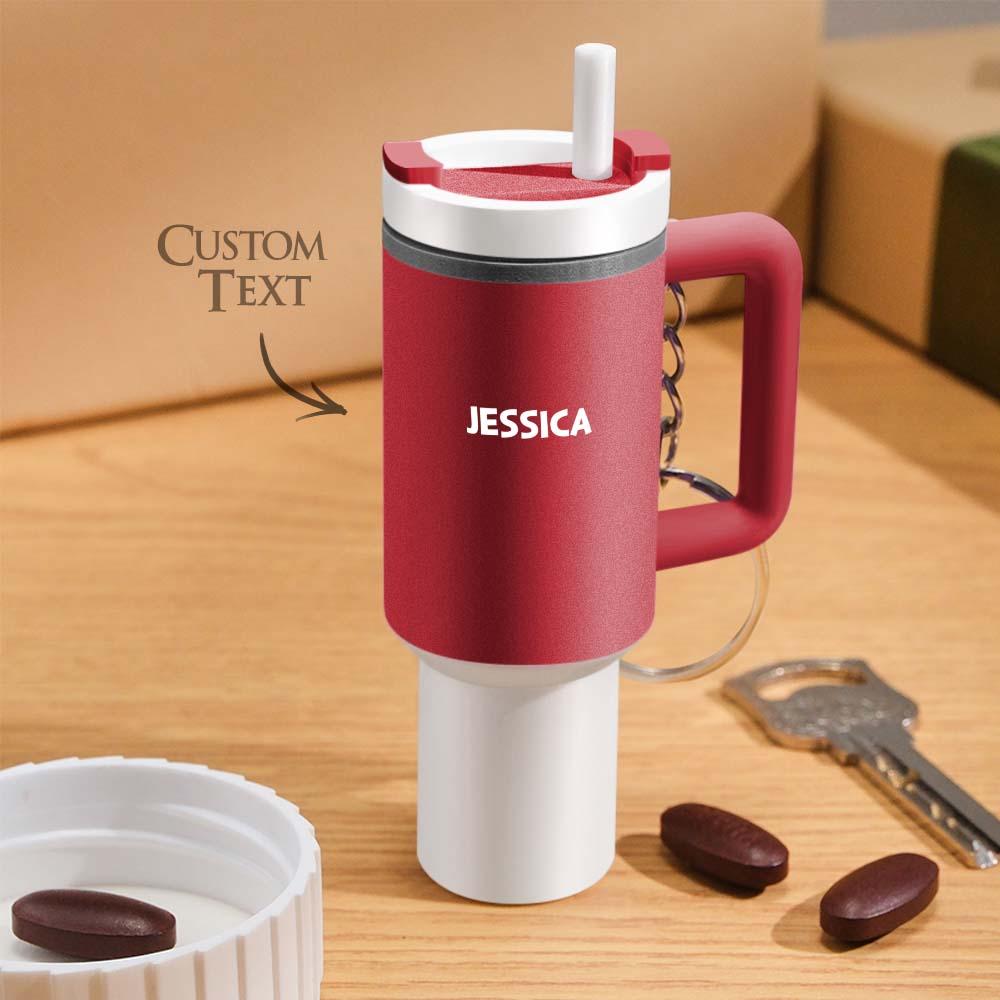 Miniature Tumbler Keychains with Custom Name Portable Pill Box - Giftlab