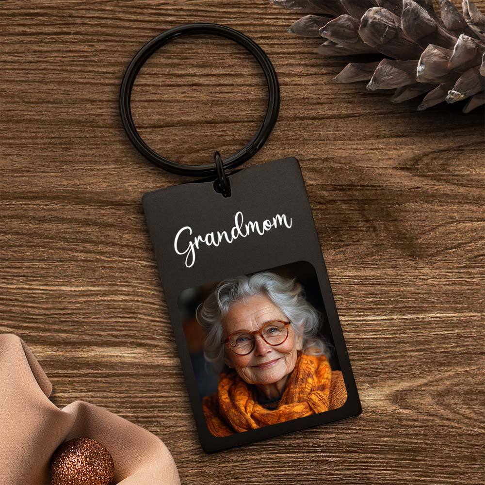 Custom Photo Keychain Sympathy Gift Loss Mother's Lovre Memory Gift for Loss of Grandmother - Giftlab