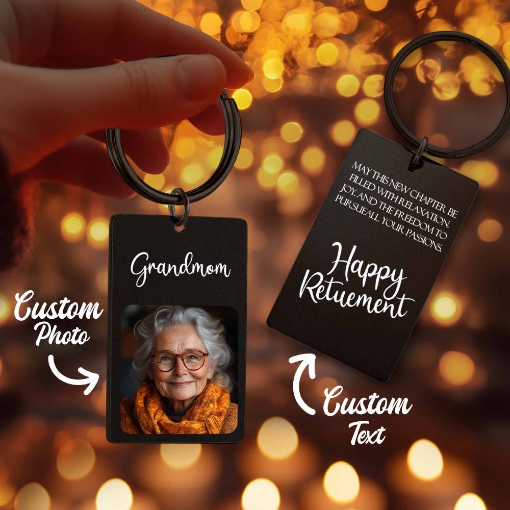 Custom Photo Keychain Sympathy Gift Loss Mother's Lovre Memory Gift for Loss of Grandmother - Giftlab