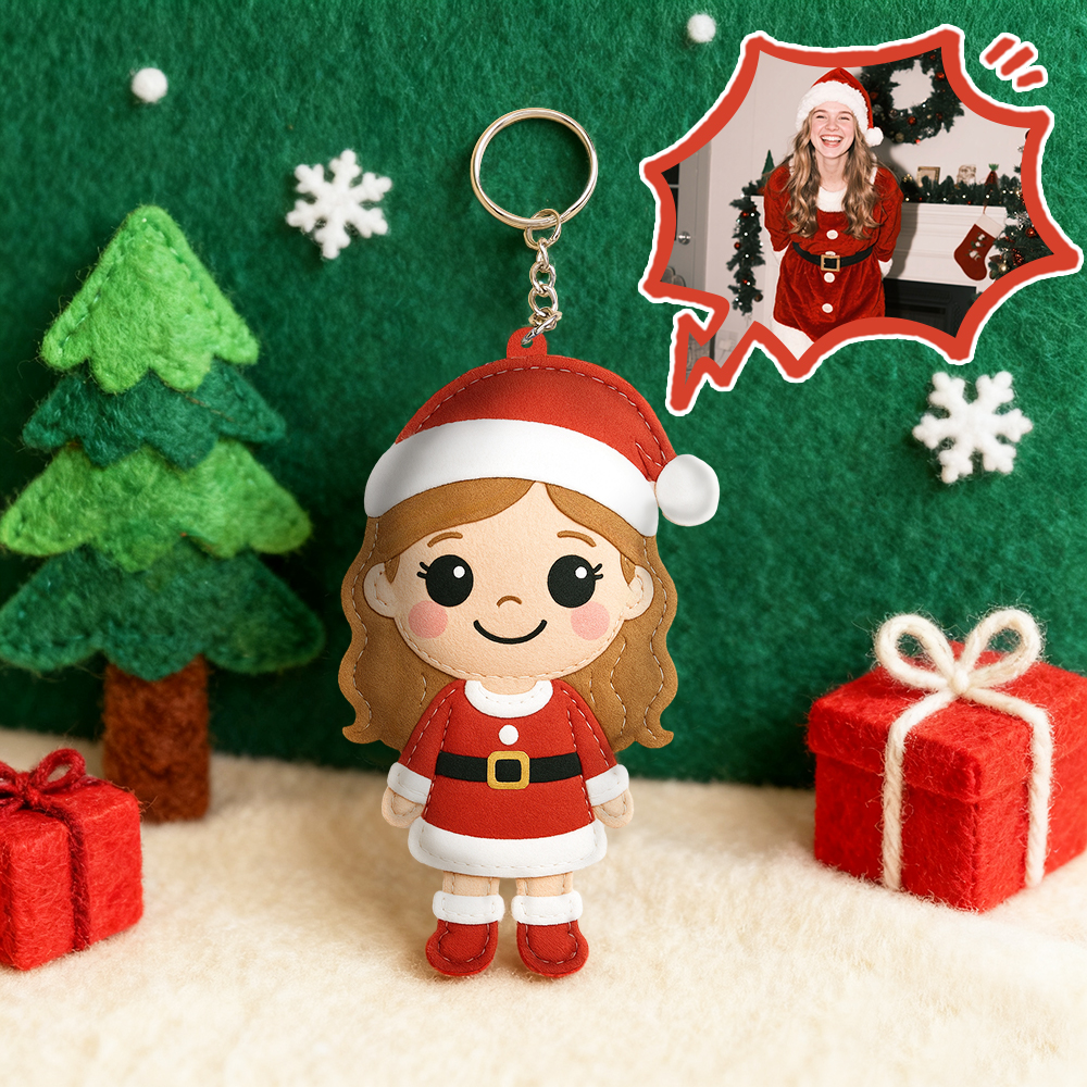 Custom Photo Non-woven Fabric Keychain Personalized Cartoon Key Chain