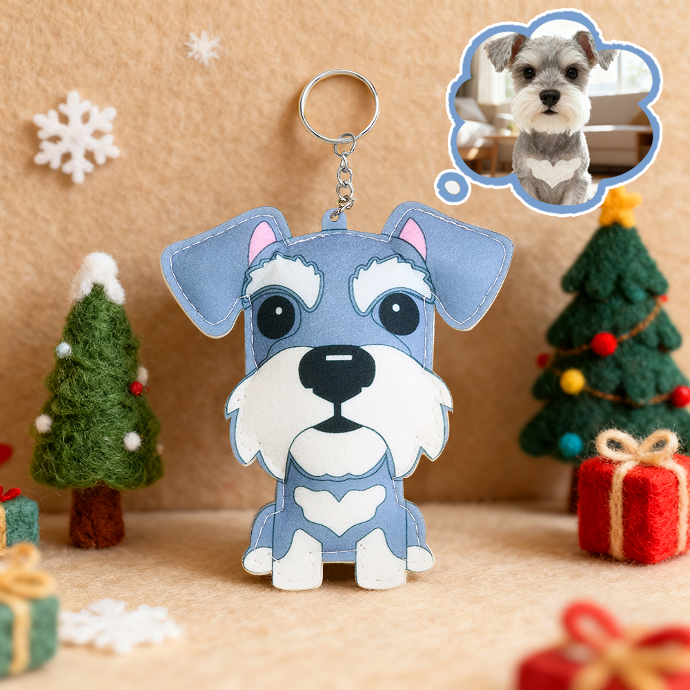 Custom Photo Non-woven Fabric Keychain Personalized Cartoon Key Chain