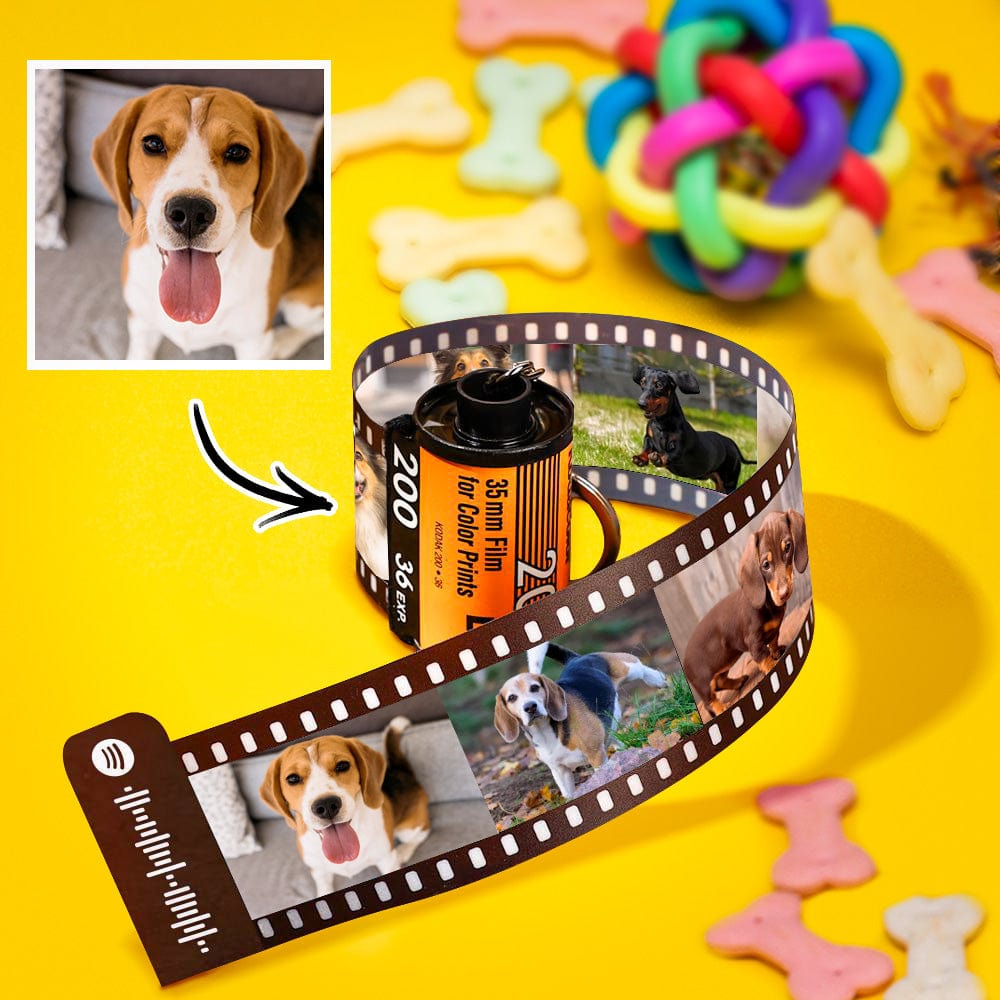Custom Film Roll Keychain Personalized Spotify Keychain Gifts For Pet Lover - Giftlab