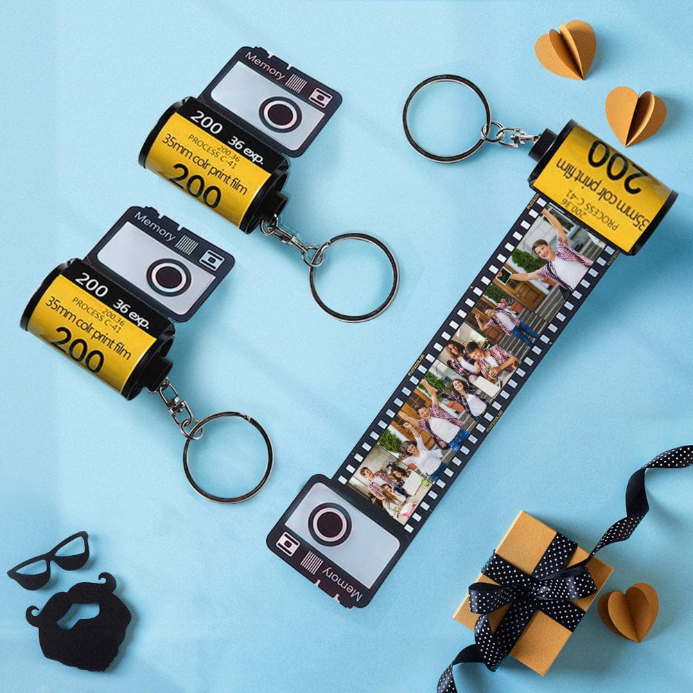 Custom Colorful Camera Roll Keychain Romantic Personalized Back To School Gift - Giftlab