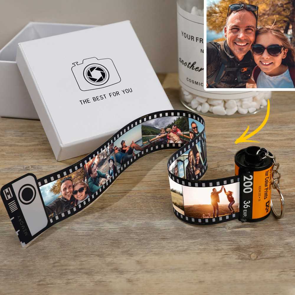 Father's Day Keychain  Custom Camera Roll Keychain Personalized Film Keychain Best Fathers Day Gift - Giftlab