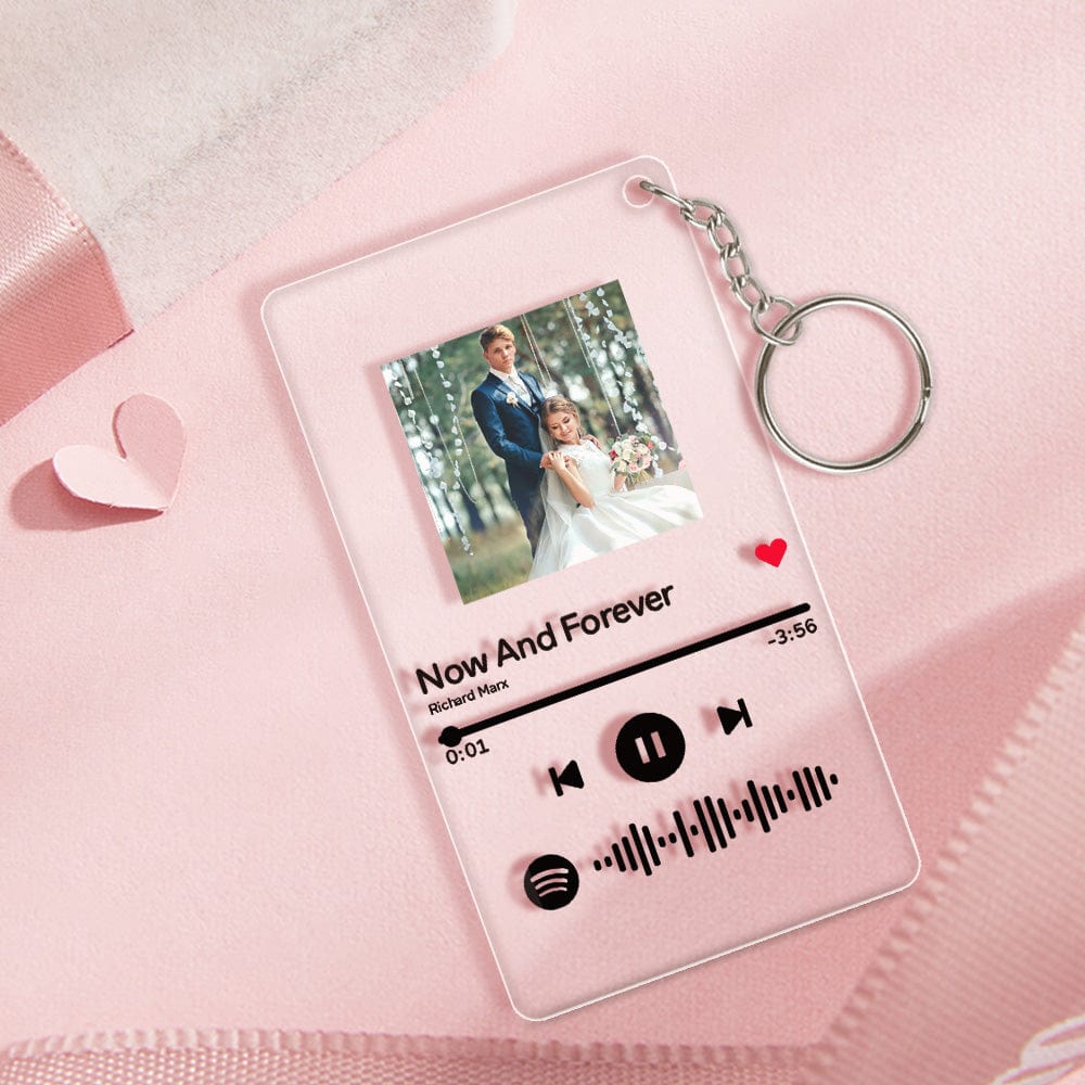 Custom Music Plaque Keychain Spotify Keychain Personalized Wedding Gifts - Giftlab