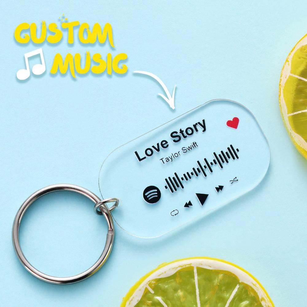 Custom Music Keychain Spotify Keychain Gifts for Her Colorful - Giftlab