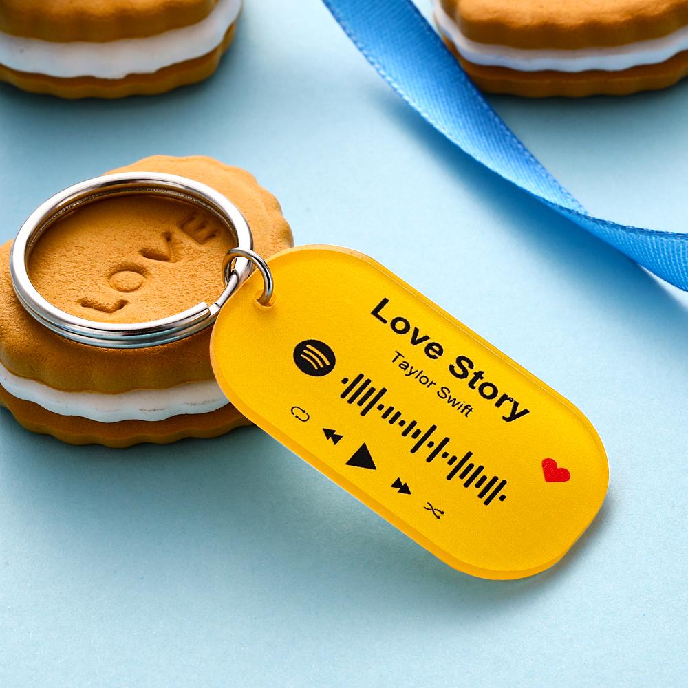 Custom Music Keychain Spotify Keychain Gifts for Her Colorful - Giftlab