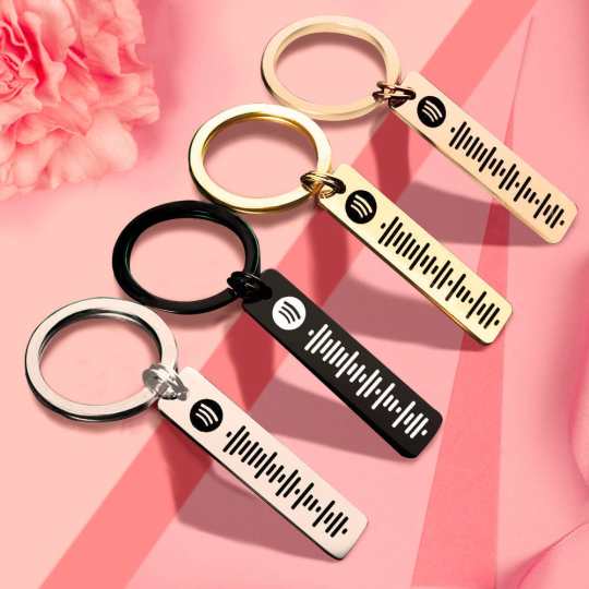 GiftLAB Custom Song Keychain Spotify Keychain Mother's Day Gifts