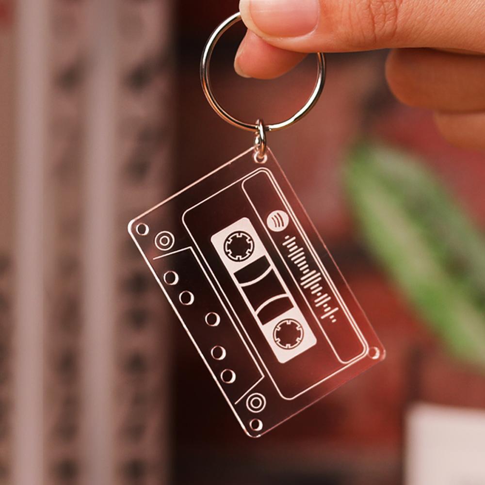 Custom Music Keychain Custom Spotify Keychain Gifts for Him - Giftlab