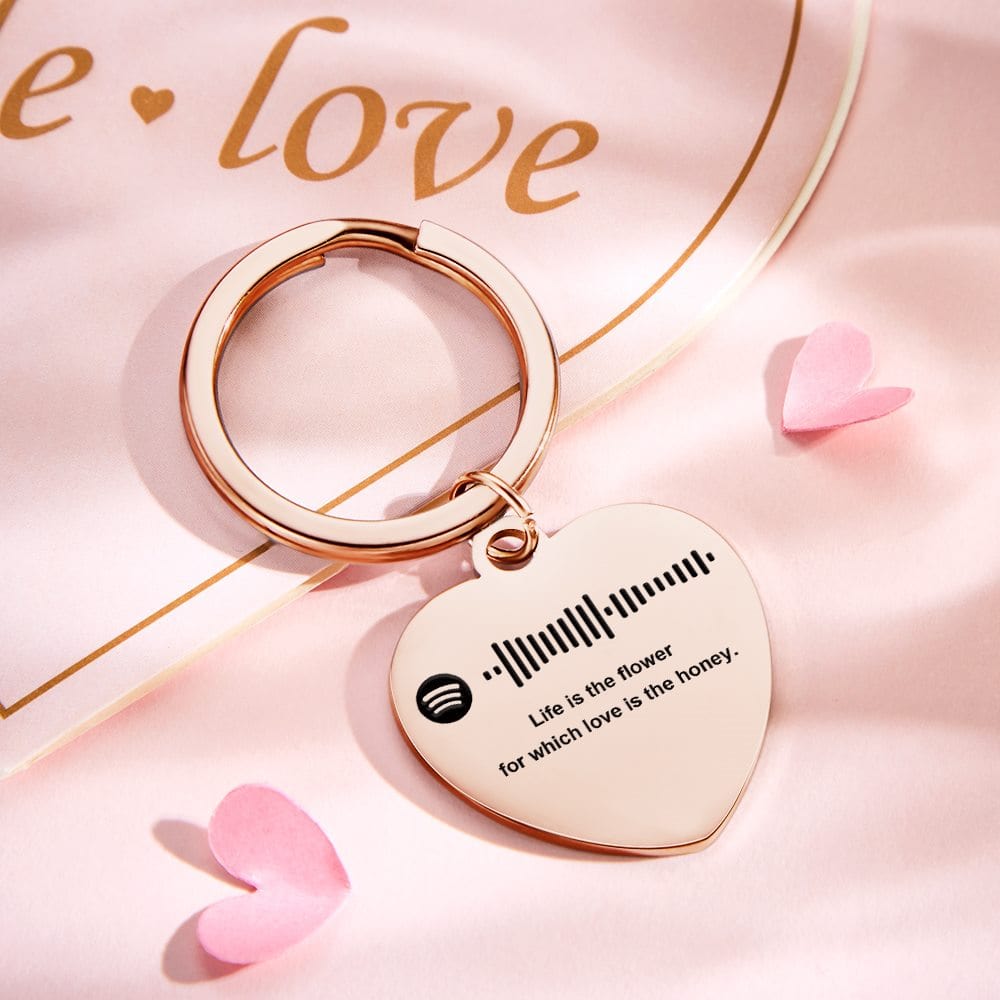 Personalised Keychain With Text Personalised Keychain Gifts for Music Lovers - Giftlab