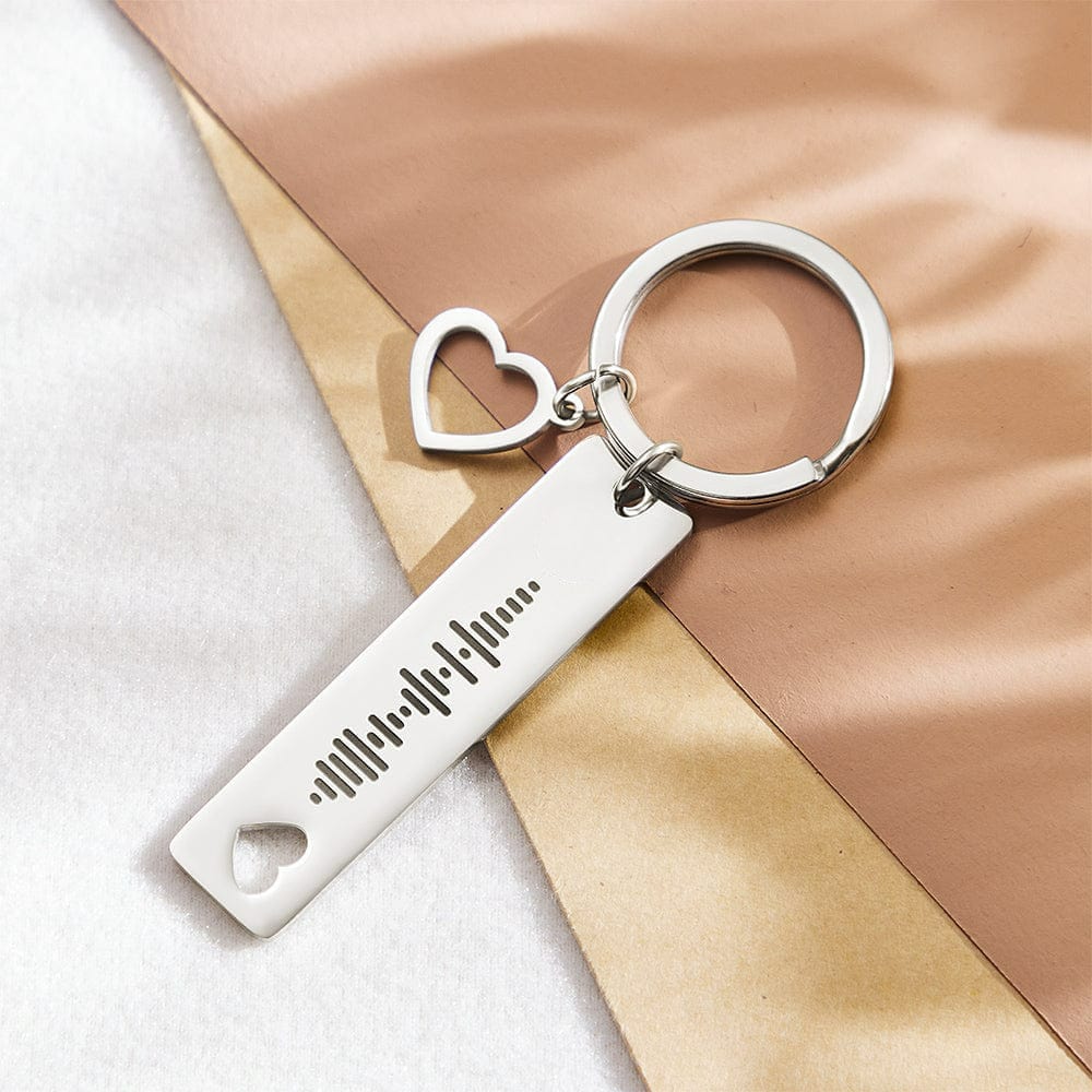 Custom Scannable Code Keychain Heart-shaped Creative Gifts - Giftlab