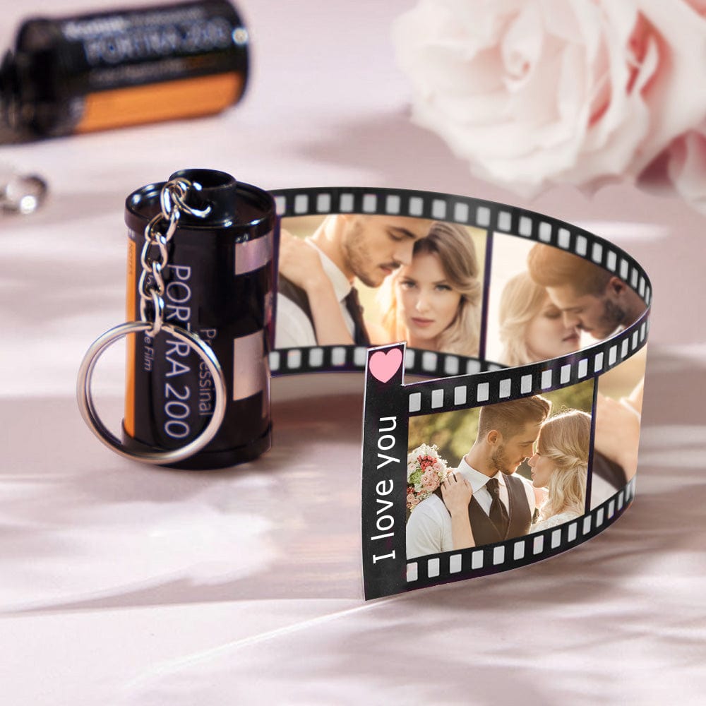 Custom Picture Roll Keychain Keychain With Text Wedding Gifts For Couple - Giftlab