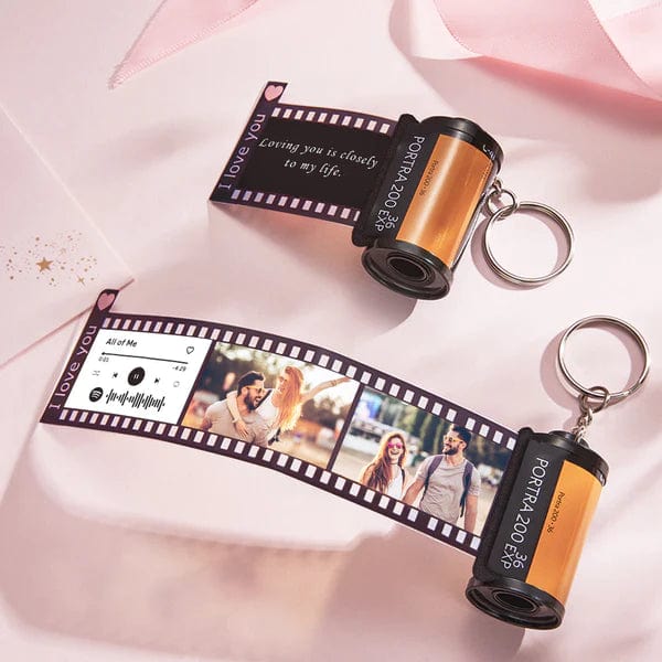 Scannable Keychain Camera Film Roll Keychain Custom Song Gift Aniversary Gifts for Her/Him - Giftlab