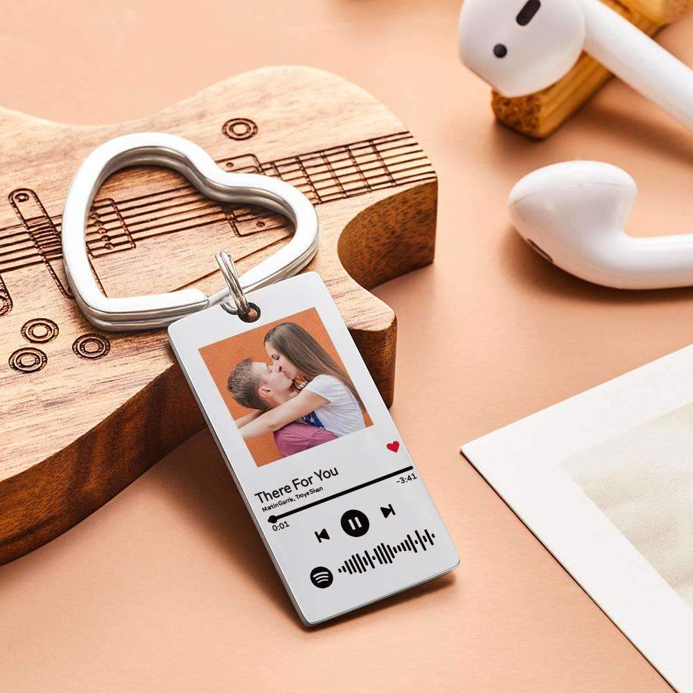 Long Distance Relationship Gift Custom Spotify Keychain With 2 Colors - Giftlab