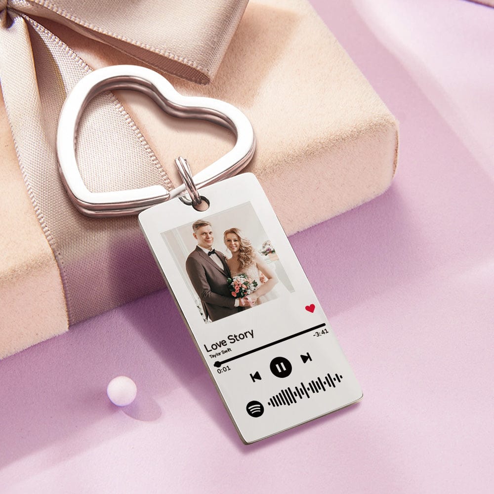 Custom Spotify Keychain With 2 Colors Personalized Wedding Gifts - Giftlab