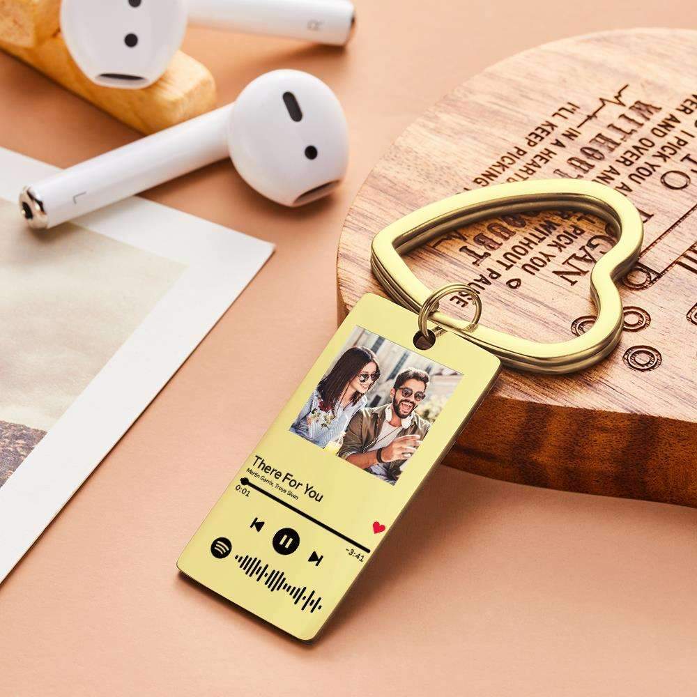 Long Distance Relationship Gift Custom Spotify Keychain With 2 Colors - Giftlab