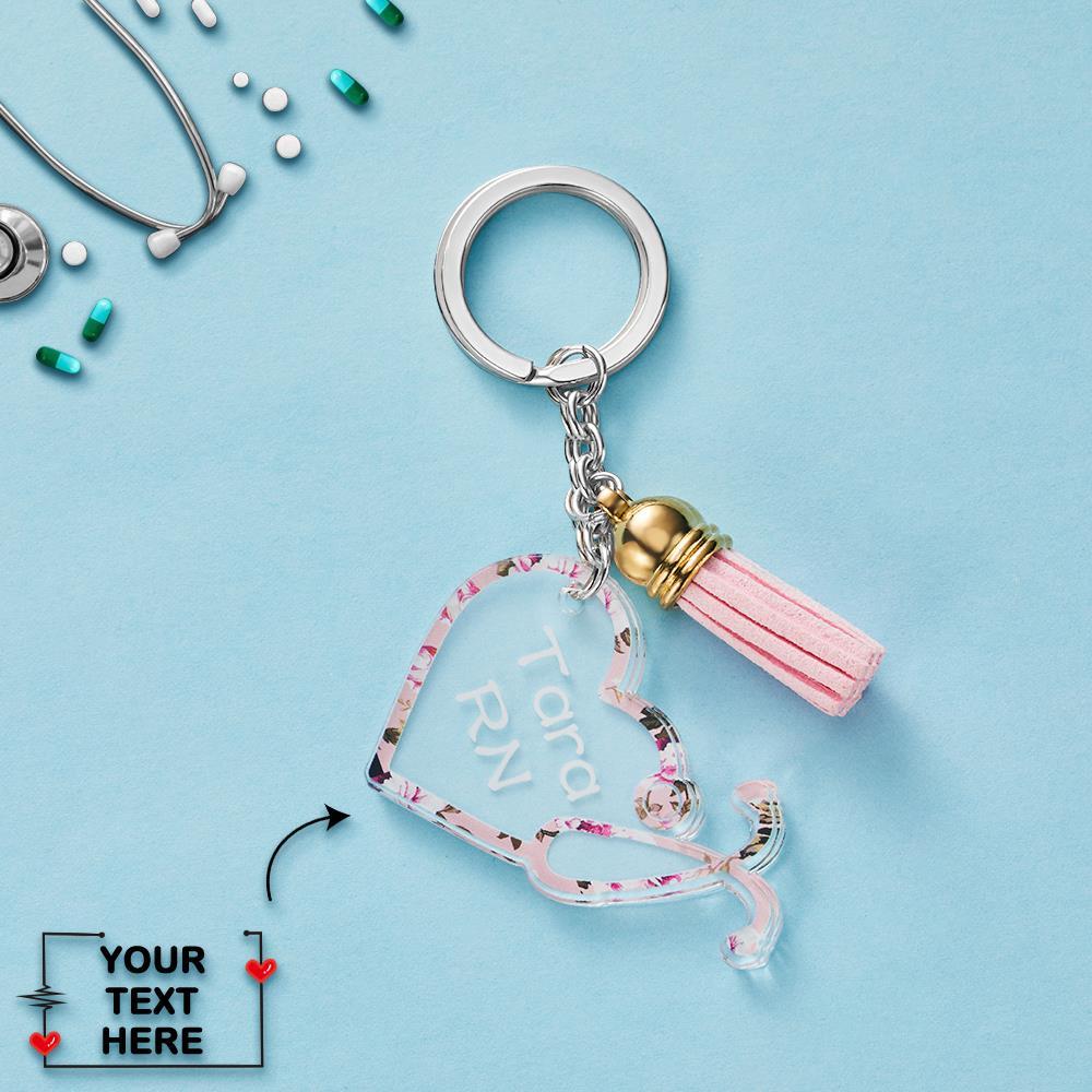 Graduation Gifts For Doctors Custom Keychain - Stethoscope - Giftlab