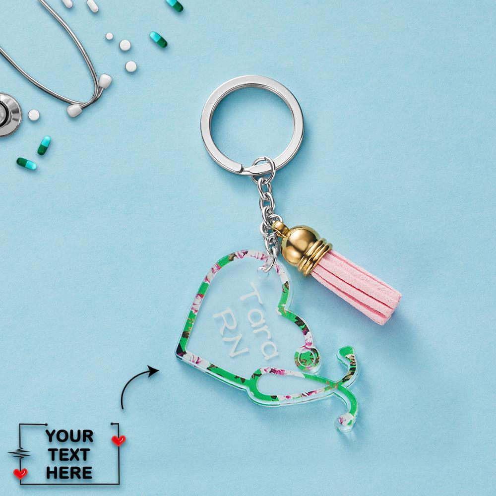 Graduation Gifts For Doctors Custom Keychain - Stethoscope - Giftlab
