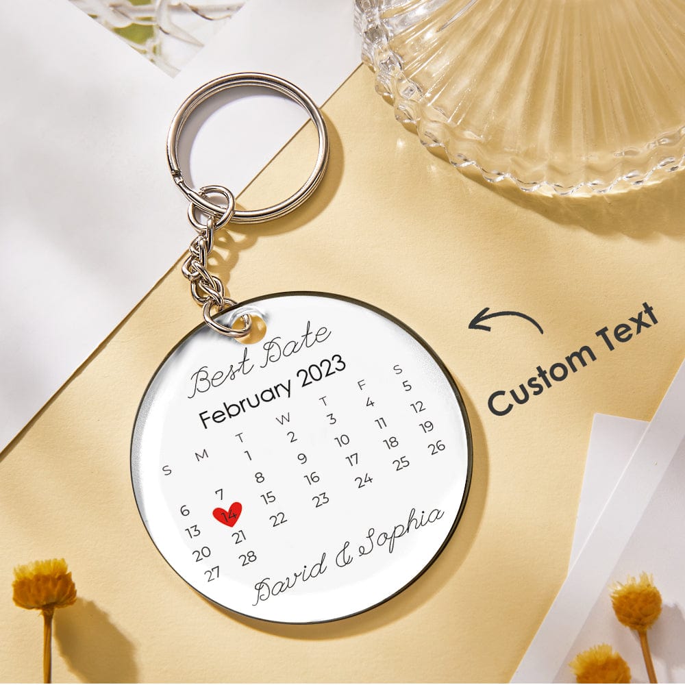 Custom Photo and Date Keychains Scannable Spotify Code Acrylic Anniversary Key Chain Gifts for Couple - Giftlab