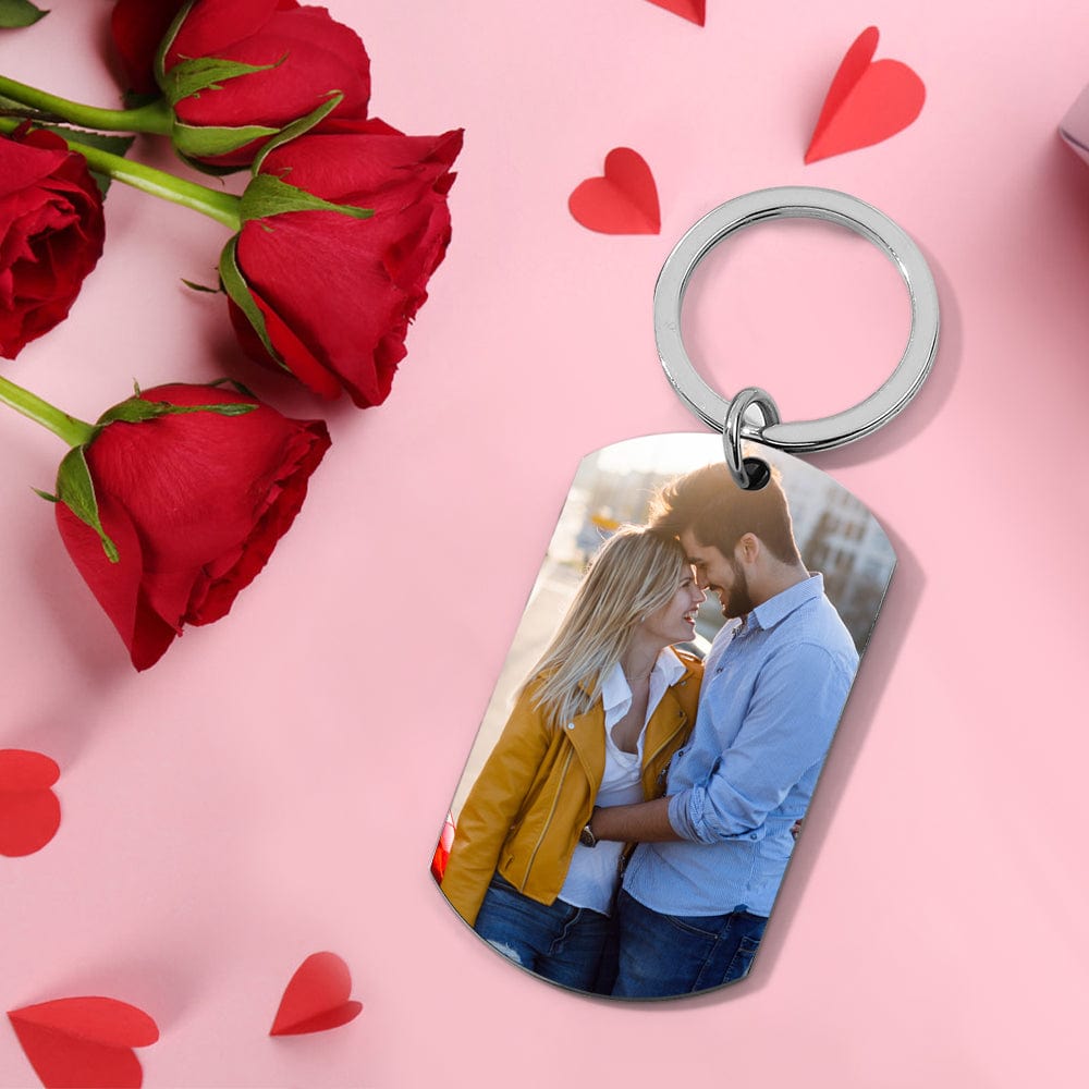 Drive Safe Handsome Custom Keychain with Photo Gifts for Men - Giftlab