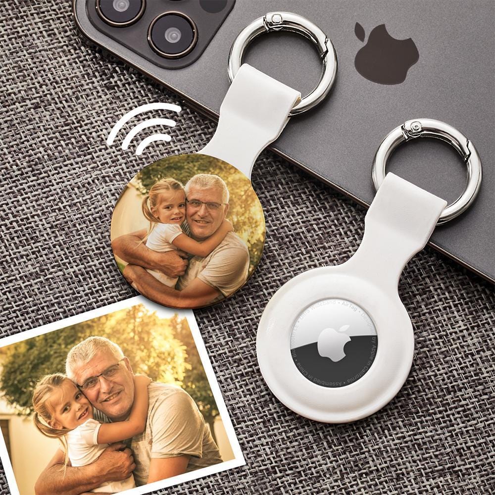 Custom Photo Airtag Case Gifts For Grandpa - Waterproof - Giftlab