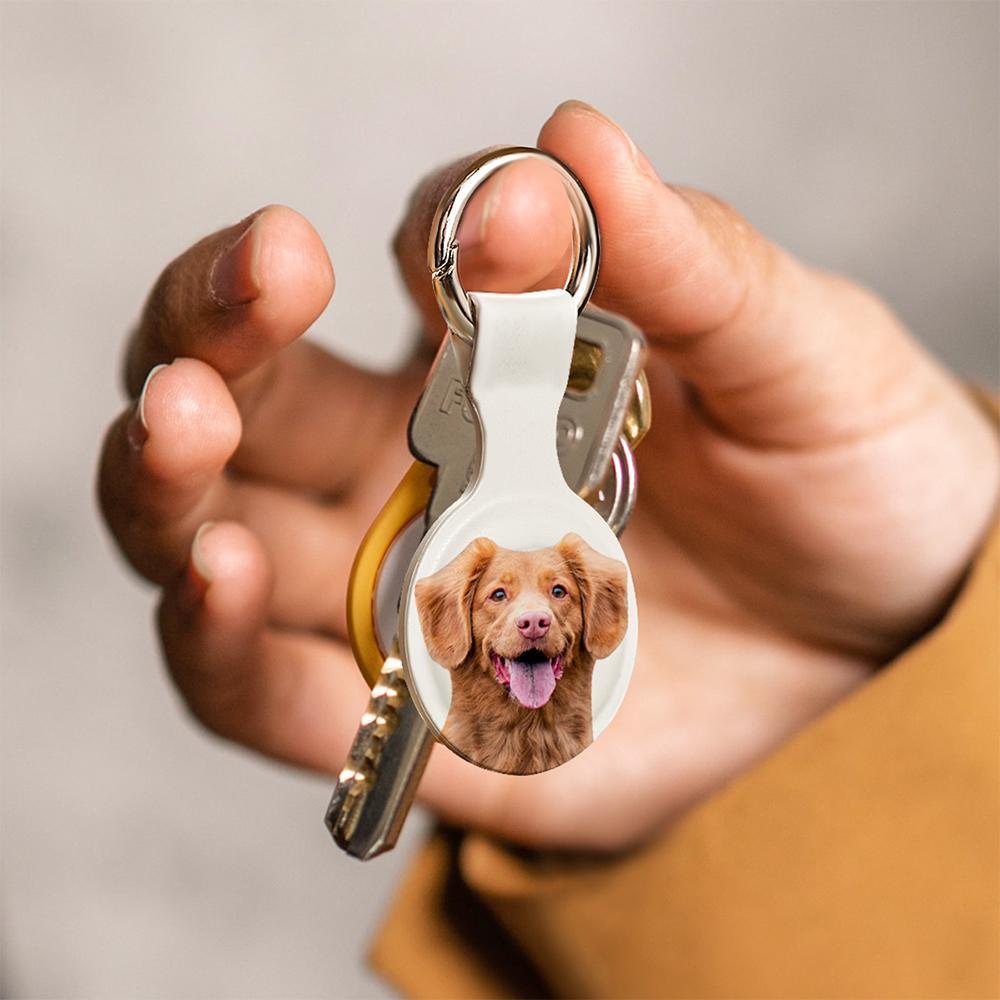 Custom AirTag Case Photo Airtag Holder Anniversary Gifts For Pet Lovers - Waterproof - Giftlab