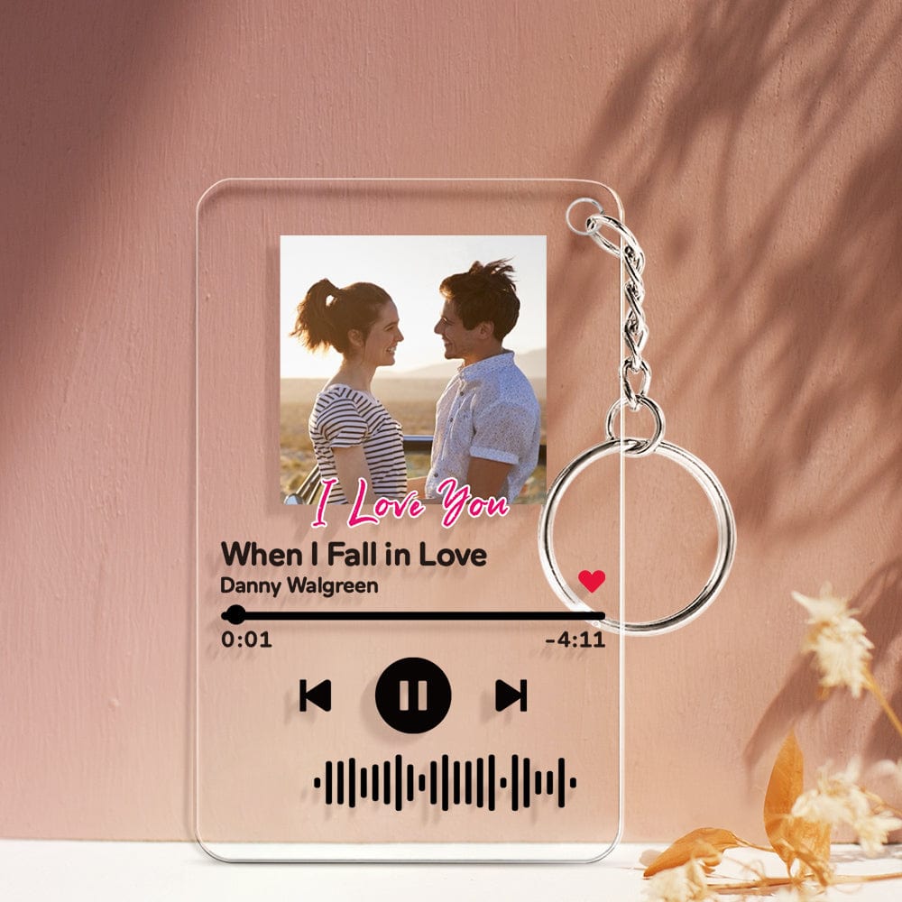 Custom Scannble Keychain/Plaque/Night Light Gifts For Lover Decorated Letter - I Love You - Giftlab