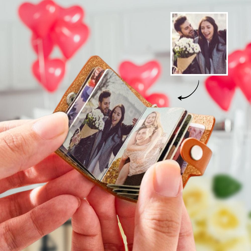 Anniversary Gift Leather Photo Keychain Photo Album Keychain - Giftlab
