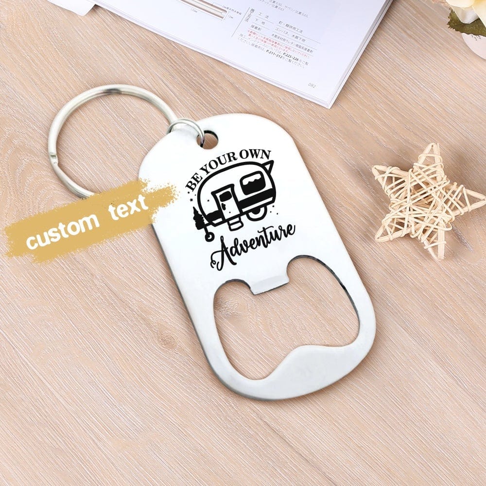 Adventure Keychain Bottle Opener Keyring Custom Keychain Gift For Valentine's Day - Giftlab